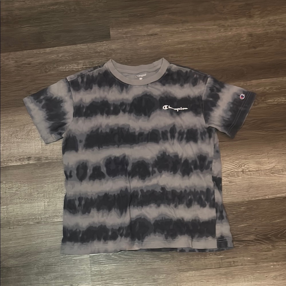 Champion Kids Tie-Dye T-Shirt - Black and Gray